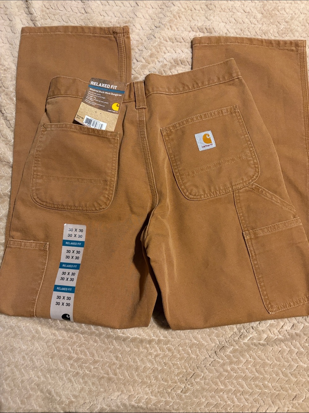 Carhartt Relaxed Fit Work Dungaree Carhartt Brown Mens 30x30